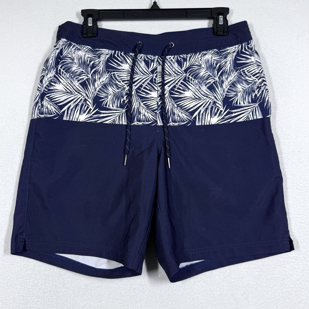 Fair Harbor Board Shorts Mens Medium Mastos Anchor Lined Swim Trunks Blue Beach